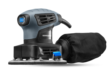 2.0 Amp 1 4 Sheet Palm Sander with 12pcs Sandpaper Hammerhead Tools