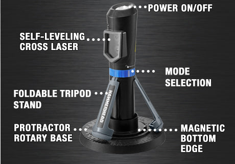 Compact Self-Leveling Cross Line Laser with Tripod Stand