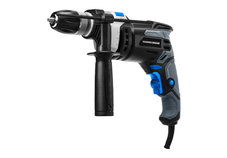 7.5-Amp 1/2 Inch Variable Speed Hammer Drill with Metal Bits and Concrete Bits