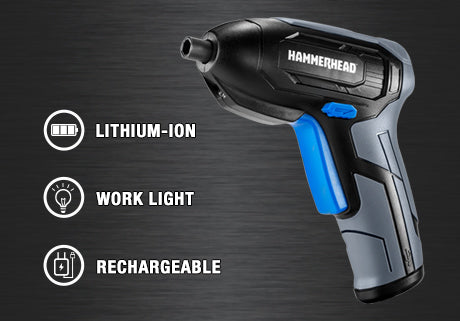 Rechargeable 4V Cordless Screwdriver Hammerhead Tools